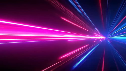 Neon speed lines radiating from a central point