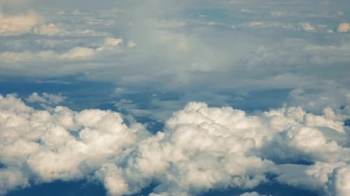Above the Clouds Aerial Sky View The Serene Beauty of a Cloudy Sky From Above a View Often Seen
