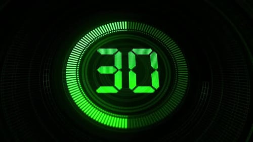 Digitaler Countdown für 60 Sekunden