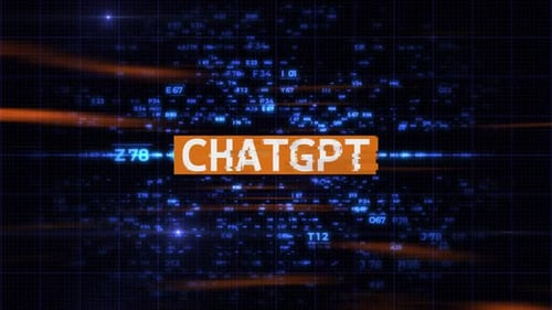 ChatGPT Futuristic Digital Data Flow Title Animation