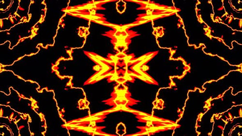Flame Sci Fi Radio Waves Kaleidoscope Background Vj Loop In 4K