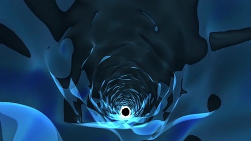 Futuristic Swirly voxel tunnel background