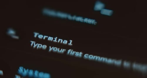 Futuristic Digital Hacking Terminal Text Typing Animation