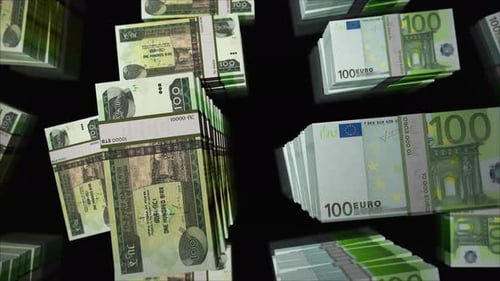 Euro and Ethiopia Birr money exchange loop