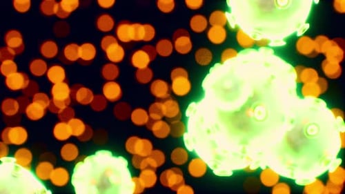 Vírus sob a visão microscópica para a educação