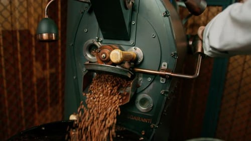 Coffee production is the process of roasting fresh coffee beans coffee beans are poured