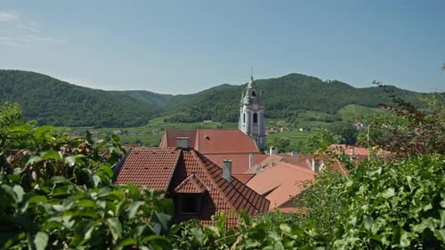 Cityscape View of the Blue Church in Durnstein Austria