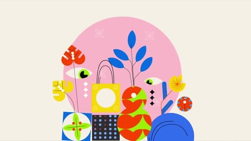 2D Abstract Elements Animated