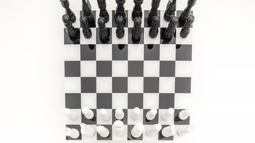 Chess Set Against White
