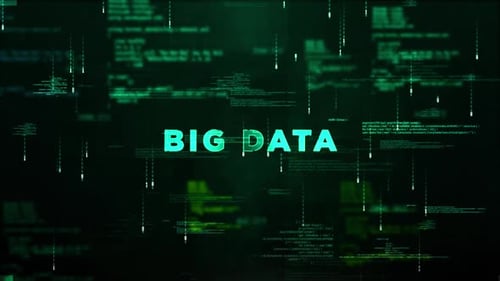 Big Data Word On Style Hologram Video 02