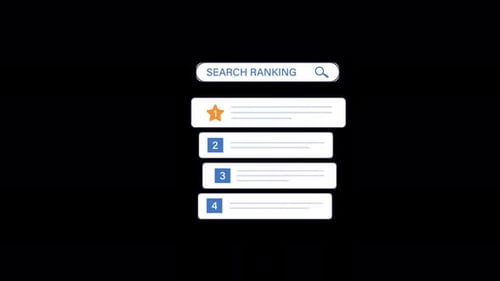 Search Ranking Concept Animation Video - Transparent