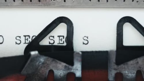 Typing Word SEO on Retro Typewriter