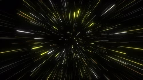 Abstract Hyperspace Light Speed Warp Tunnel Animation