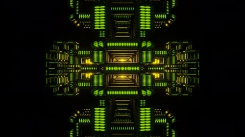 Vibrant Neon Lights Flash in a Rhythmic Disco Pattern in a Continuous VJ Loop