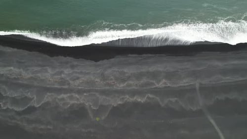 Aerial view of Iceland coastline, Iceland.