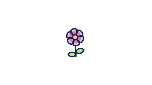 Icono animado de flores