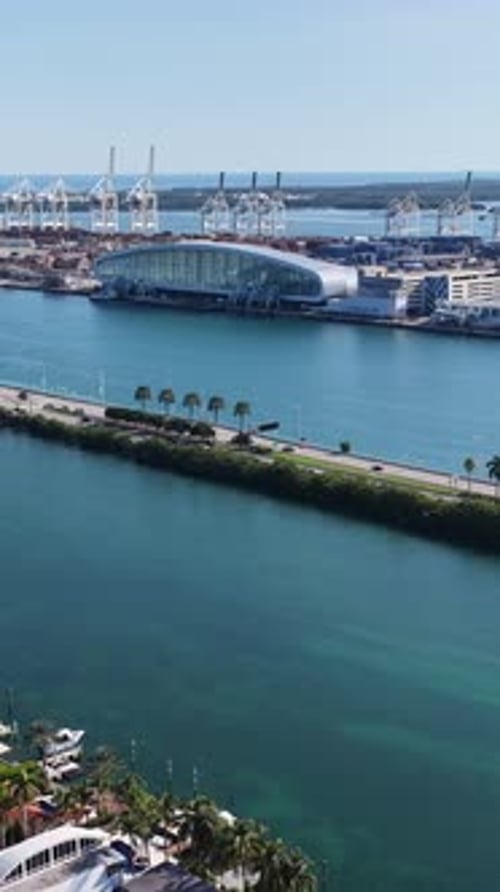 Miami Skyline At Miami In Florida United States.