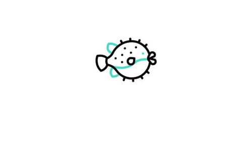 Puffer Fish Animated Icon