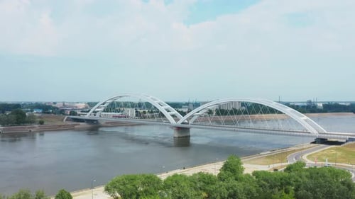 View of bridge over danube river