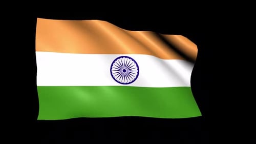 Realistic Waving Indian Flag Visual for National Content
