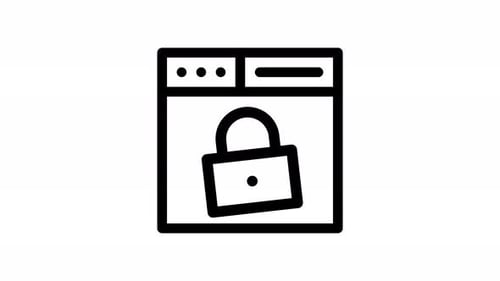 Animated Browser Window Security Padlock Icon Lock Unlock