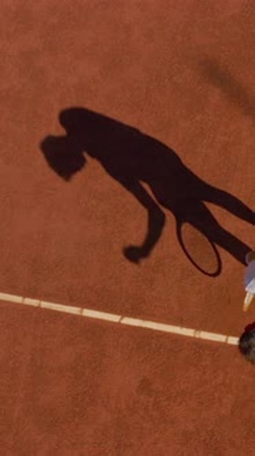 Shadow Plays Tennis on Tennis Court