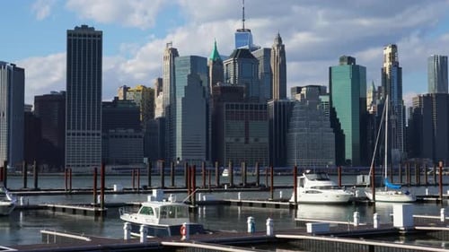 Manhattan skyline panorama with skyscrapers, New York City