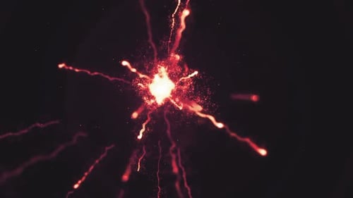 Animation mit gelben glitzernden Lichtern