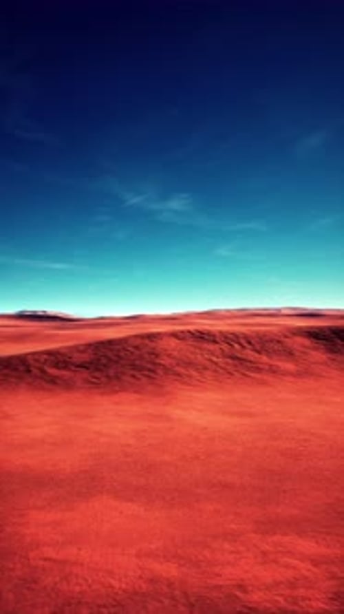 Red Field With Blue Sky