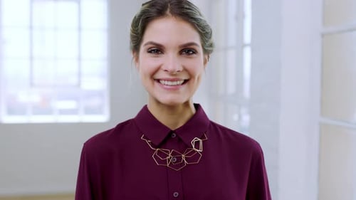 Lawyer, woman and business face, legal employee at office and smile in corporate law headshot