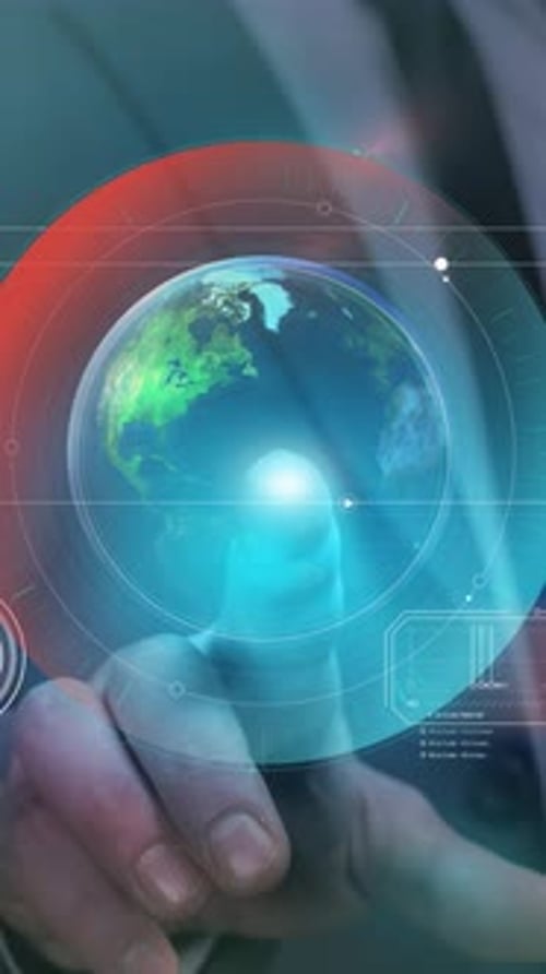 Augmented Reality Infographics with the Planet in the Center