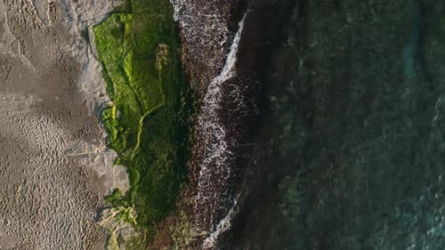 The Texture of the Sea and the Beach Taken with a Drone Gorgeous Background