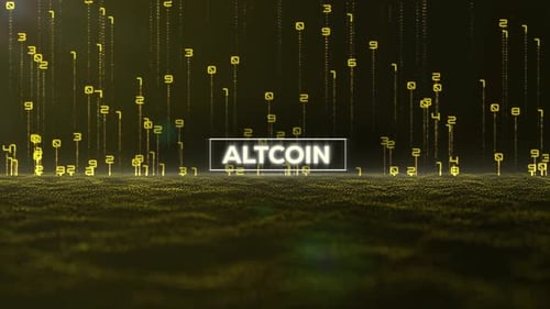 Matrix Binary Code And Altcoin Word 4 K