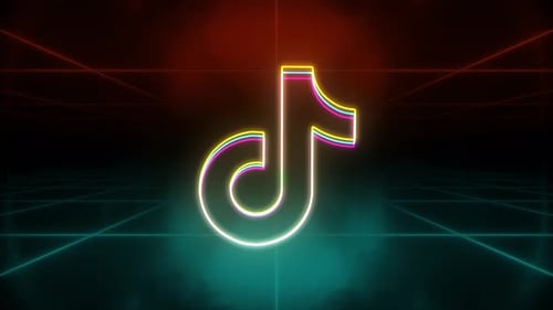 Vibrant Neon Musical Note Logo Reveal Animation