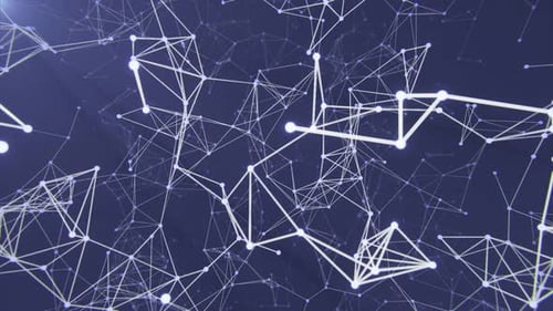 Fondo futurista abstracto con plexo de líneas y puntos. Tecnología digital