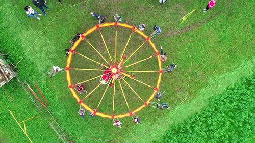 Carnival Merry Go Round Aerial Top View