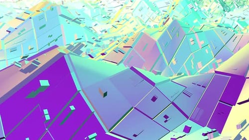 Color Wave Boxes Modern Minimal Abstract Background Intro Able to Loop Seamless