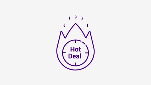 Modern Flat Design Hot Deal Icon Animation