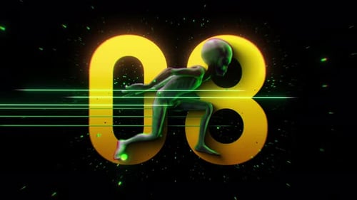 Alien Colour Strobe Countdown 08