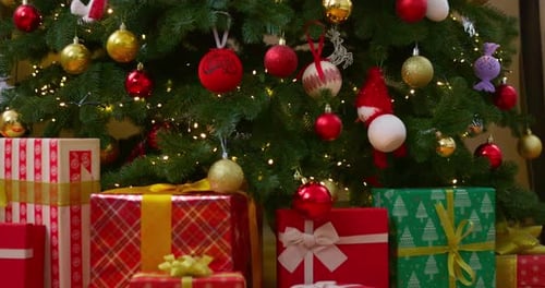 Christmas Tree with Presents under the Tree