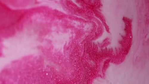 Abstract Pink and White Swirls with Glitter Accents