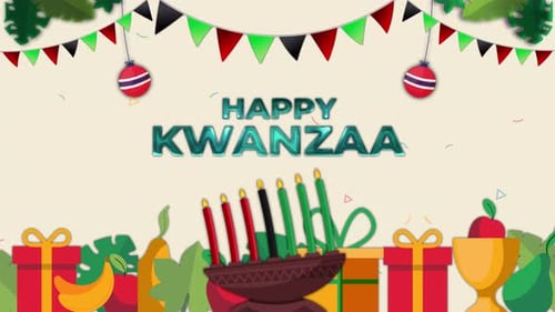 Happy Kwanzaa Celebration Animated Greeting Card