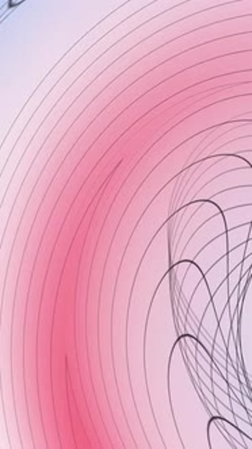 Futuristic soft pink color wire frame wave animation.