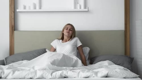 Morning Energy New Day Happy Woman Waking Up Early