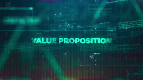 Value Proposition Word On High Technology Futuristic Background