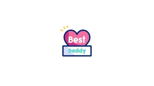 Best Daddy Heart Badge Animation