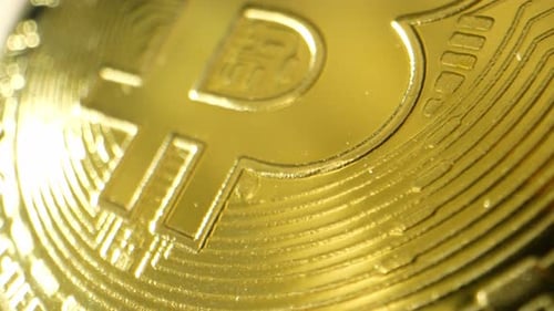 Bitcoin dans une superbe photo macro. 4K.