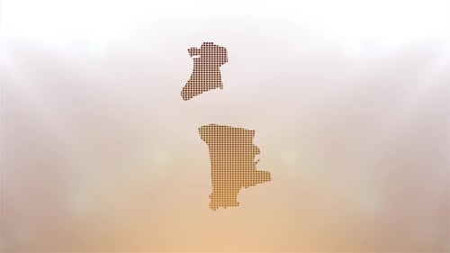 Animated Digital Map Reveal with Pixel Formation