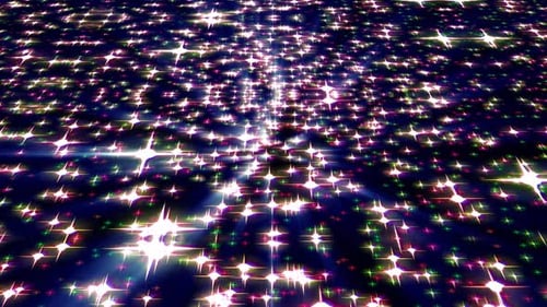 Particles Explosion Glitter glowing star loop motion background