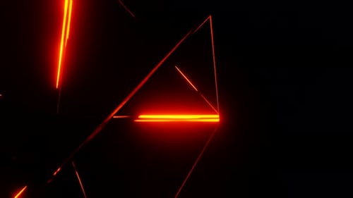 Abstract Neon Geometric Lines Loop Background